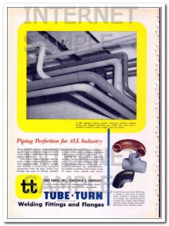 tube turns inc 1948 piping perfection fittings flanges vintage ad tube turns inc 1948 piping perfection fittings flanges vintage ad