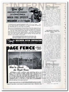 wisconsin motor corp 1948 heavy serviceability small engine vintage ad