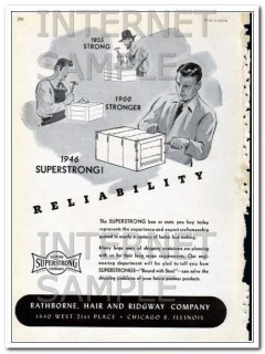 rathborne hair ridgway company 1948 superstrong reliability vintage ad rathborne hair ridgway company 1948 superstrong reliability vintage ad