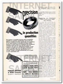 perkins machine and gear company 1948 precision production vintage ad