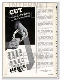 laminated shim company 1948 cut assembly time this easy way vintage ad