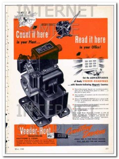 veeder-root incorporated 1948 count in plant read in office vintage ad veeder-root incorporated 1948 count in plant read in office vintage ad