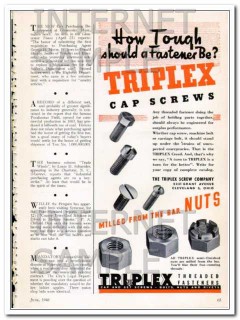 triplex screw company 1948 how tough should fastener be vintage ad triplex screw company 1948 how tough should fastener be vintage ad