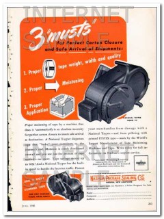 nashua package sealing company 1948 perfect carton closure vintage ad