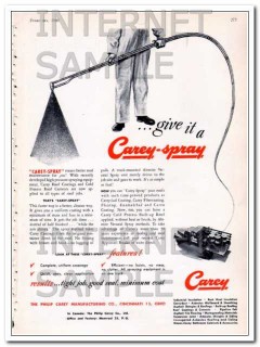 philip carey mfg company 1948 high pressure carey-spray vintage ad