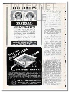 central paper company 1948 component material product vintage ad