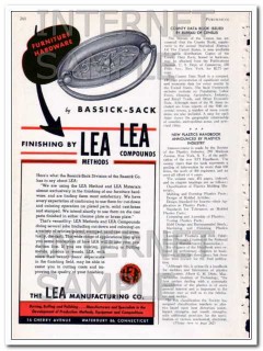 lea mfg company 1948 bassick-sack furniture hardware vintage ad