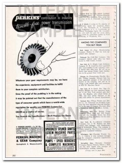 perkins machine and gear company 1948 power transmission vintage ad