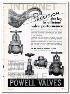 wm powell company 1948 precision valve performance vintage ad wm powell company 1948 precision valve performance vintage ad