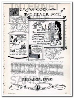 international paper company 1948 womans work never done vintage ad international paper company 1948 womans work never done vintage ad