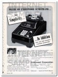 underwood corp 1948 figure on sundstrand for simplicity vintage ad