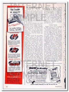 Chas A Schieren Company 1948 Vintage Ad Leather Belting Specialties