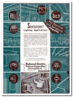 national electric products corp 1948 surfaceduct lighting vintage ad