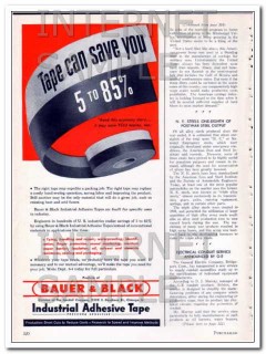 kendall company 1948 bauer and black tape can save you vintage ad