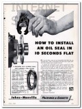 johns-manville 1948 how to install oil seal in 10 seconds vintage ad