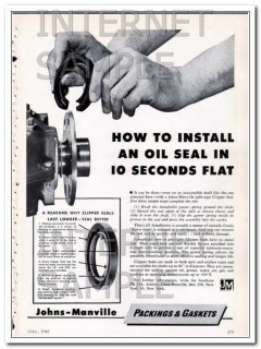 johns-manville 1948 how to install oil seal in 10 seconds vintage ad johns-manville 1948 how to install oil seal in 10 seconds vintage ad