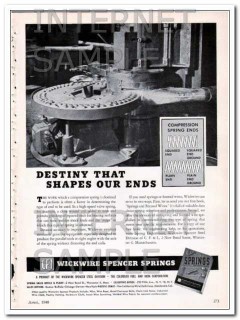wickwire spencer steel 1948 destiny shapes our ends springs vintage ad