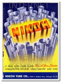 nikoh tube company 1948 plant fabricating welded steel pipe vintage ad