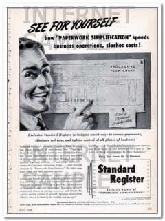standard register company 1948 paperwork simplification vintage ad standard register company 1948 paperwork simplification vintage ad