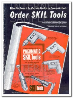 skilsaw 1948 pneumatic portable electric order skiltools vintage ad
