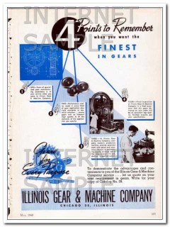 illinois gear and machine company 1948 points to remember vintage ad