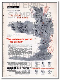 general box company 1948 let them eat cake container vintage ad general box company 1948 let them eat cake container vintage ad