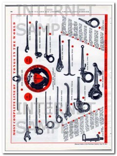 Gearench Mfg Company 1934 Vintage Ad Oil Field Tongs Complete Line