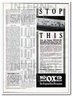 Dearborn Chemical Company 1934 Vintage Ad Oil NO-OX-ID Preserve Steel Dearborn Chemical Company 1934 Vintage Ad Oil NO-OX-ID Preserve Steel
