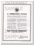 Texas Company 1934 Vintage Ad Texaco Petroleum Products Complete Cycle