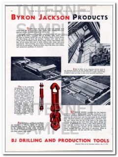 Byron Jackson Company 1934 Vintage Ad Oil Drilling Tools Unexcelled