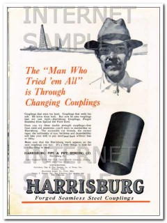 harrisburg pipe bending company 1927 tried em all couplings vintage ad harrisburg pipe bending company 1927 tried em all couplings vintage ad
