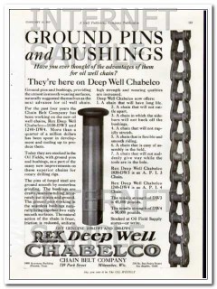 Chain Belt Company 1927 Vintage Ad Oil Well Chain Ground Pins Bushings