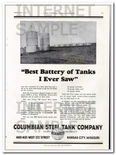 columbian steel tank company 1927 best battery of tanks vintage ad