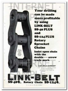 Link-Belt Company 1927 Vintage Ad Oil Drilling Rotary Sprocket Chains