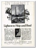 Lee C Moore Company 1927 Vintage Ad Oil Field Steel Lightest Ship Haul Lee C Moore Company 1927 Vintage Ad Oil Field Steel Lightest Ship Haul
