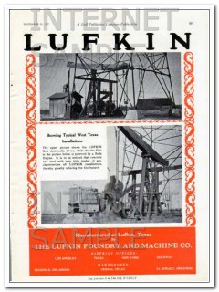 Lufkin Foundry Machine Company 1927 Vintage Ad Oil Texas Installations Lufkin Foundry Machine Company 1927 Vintage Ad Oil Texas Installations