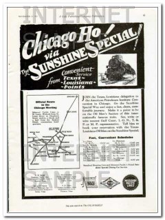sunshine special 1927 american petroleum inst convention vintage ad