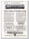 pittsburgh steel products company 1927 safe seamless casing vintage ad