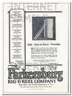 Parkersburg Rig Reel Company 1927 Vintage Ad Oil Portable Stairway Parkersburg Rig Reel Company 1927 Vintage Ad Oil Portable Stairway