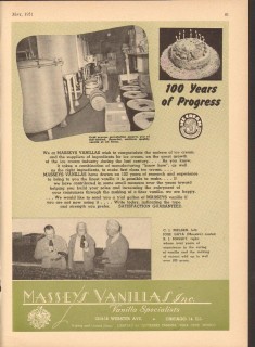 Masseys Vanillas Inc 1951 Vintage Ad Ice Cream 100 Years Progress Masseys Vanillas Inc 1951 Vintage Ad Ice Cream 100 Years Progress