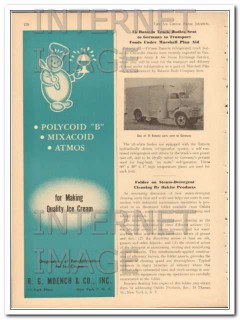 R G Moench Company 1951 Vintage Ad Ice Cream Mixacoid Atmos Quality
