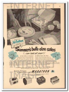 Marathon Corp 1951 Vintage Ad Ice Cream Carton Summers Bulk Size Sales Marathon Corp 1951 Vintage Ad Ice Cream Carton Summers Bulk Size Sales