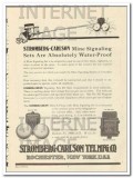stromberg-carlson 1910 water proof mine signaling telephone vintage ad