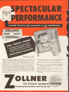zollner machine works 1953 performance clear-o-matic piston vintage ad zollner machine works 1953 performance clear-o-matic piston vintage ad