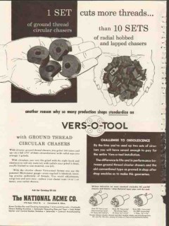 national acme company 1953 ground thread circular chasers vintage ad