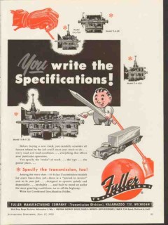 fuller mfg company 1953 write the specifications vintage ad