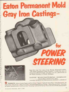 eaton mfg company 1953 permanent mold gray iron castings vintage ad