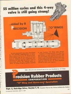 precision rubber products corp 1953 valvair akron oh o-ring vintage ad precision rubber products corp 1953 valvair akron oh o-ring vintage ad