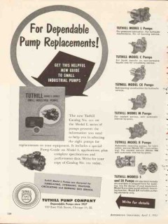 tuthill pump company 1953 for dependable pump replacements vintage ad