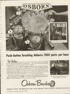 osborn manufacturing company 1953 push-button brushing vintage ad